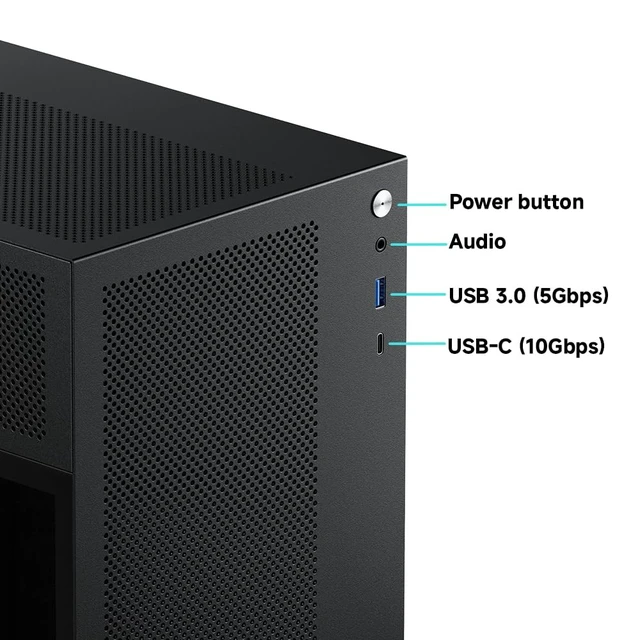 Alt view image 4 of 5 - Micro ATX Case, Mini PC Computer Matx Case for MATX ITX Motherboard Black