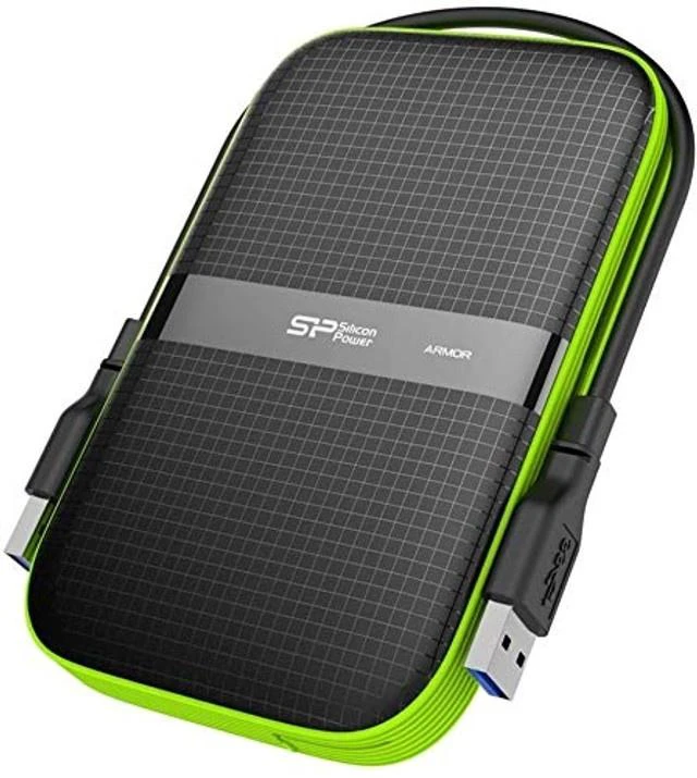 Alt view image 2 of 2 - Silicon Power 4TB USB-C USB 3.1 Gen1 Rugged Portable External Hard Drive A60, Military-Grade Shockproof/Water-Resistant for PC, Mac and iPad Pro, Black