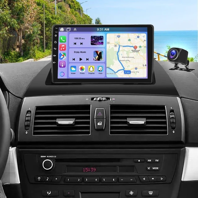 Main image of 2+64G Double Din Car Radio for BMW X3 E83 2004-2012 with Wireless CarPlay and Android Auto, 9 Inch Touchscreen Android 14 Car Stereo Head Unit with Bluetooth GPS WiFi FM SWC Backup Camera