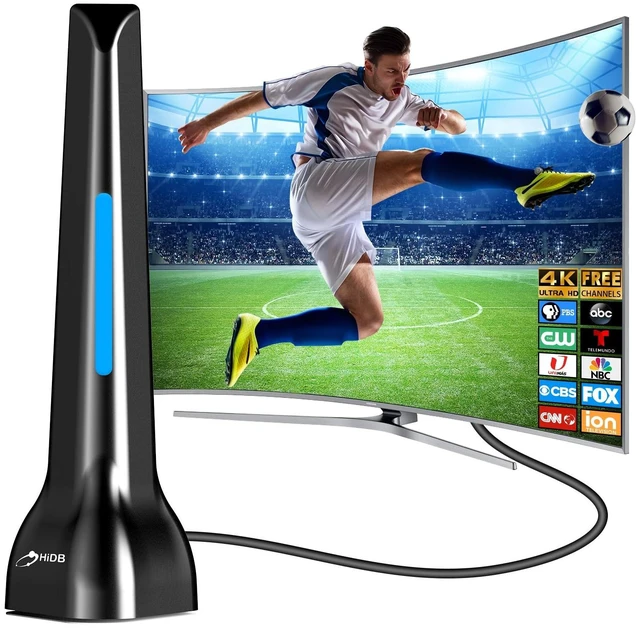 Main image of TV Antenna for Smart TV Indoor, Digital TV Antenna for Local Channels. OTA Digital HD Signal Antenna with Magnetic Base and 8.2ft Cable for Easy Setup