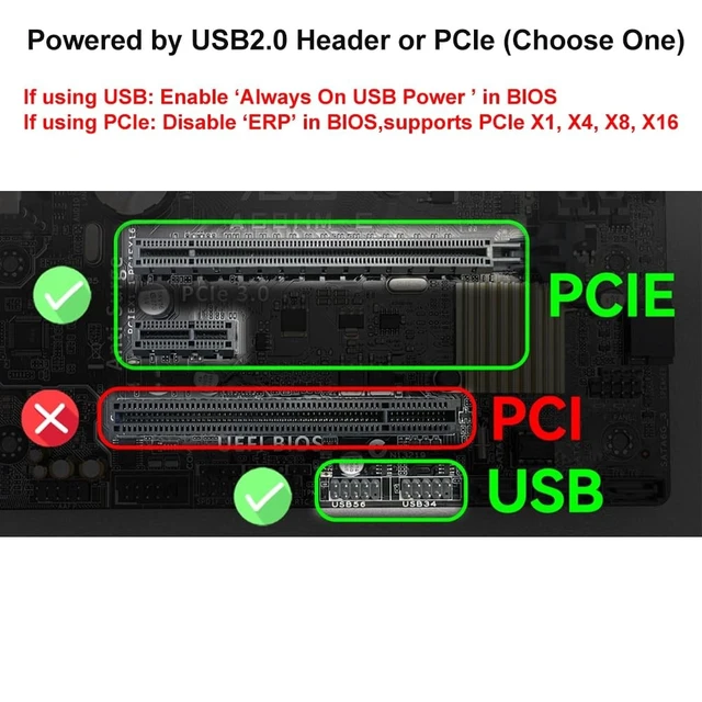 Alt view image 3 of 5 - OwlTree Wireless PC Power Button, Desktop PC ON Off Power Button, Remote PC Power Switch for Computer Motherboard (Powered by PCIE / 9 Pin USB 2.0 Header)
