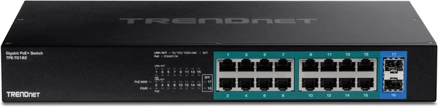 Alt view image 3 of 4 - TRENDnet 18-Port Gigabit PoE+ Switch,TPE-TG182