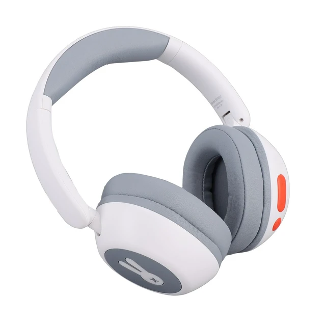 Alt view image 2 of 5 - Yobadam Colorful LED Lights Kids Bluetooth Headphones, BT6.0 Wireless Wired Kid Headphones, 85/103dBA Volume Over Ear with 25H Playtime, Ideal for PC, Tablet, TV & Travel (White)