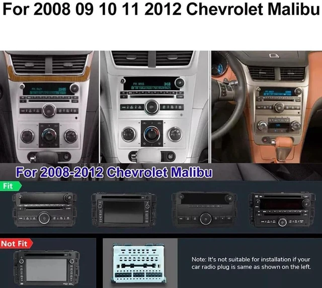 Alt view image 2 of 5 - 4+64G Double Din Car Radio for Chevrolet Malibu 2008-2012, 10" Touchscreen Android 14 Car Stereo Bluetooth with Wireless Carplay Auto GPS Navi WiFi FM RDS AHD Backup Camera SWC Mirror Link