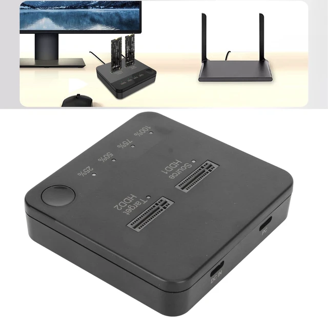 Alt view image 3 of 5 - Dual Bay M.2 Off Line Clone Docking Station, 1Gbps High Speed SSD Duplicator with SSD Storage Box for Win XP/7/8/9 for OS X Laptop (Not A Hard Drive, with No Inherent Capacity)
