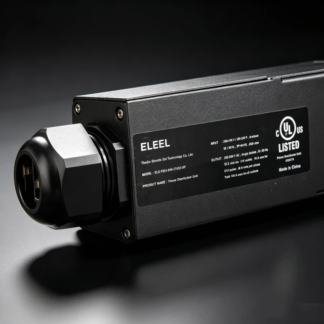 Alt view image 3 of 5 - 9+1 C19 PDU Power Distribution Unit 48A 3 Phase 208-240V,Rackmount PDU with 9 C19 16A, 1 C13 10A Outlets, 144A Max All-Aluminum housing, All-Copper connectors, and UL-Certified Crypt Power Strip
