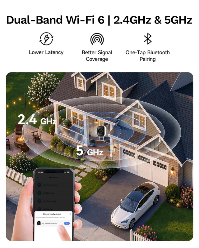 Alt view image 5 of 5 - LongPlus 5MP 3K Window Cameras for Home Security, 2 Pack Safeview Camera