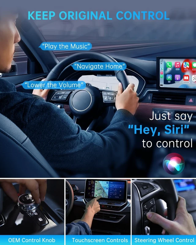 Alt view image 4 of 5 - TiMOVO Wireless CarPlay Adapter,Automatic Connection,Smooth & Stable, White