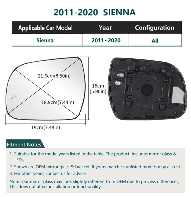 Alt view image 2 of 5 - BY-J Toyota Sienna 2011-2020 Blind Spot Monitoring System, 77 GHz Millimeter Wave Radar 12V Universal Car Blind Spot Detection System, Sensitive Radar Sensors Blind Area Detection System