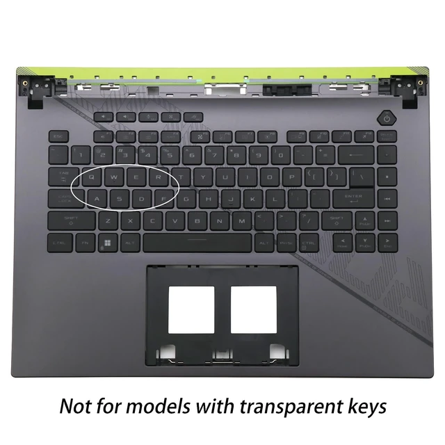 Alt view image 2 of 5 - BestParts Palmrest Keyboard Compatible with ASUS ROG Strix G16 G614J