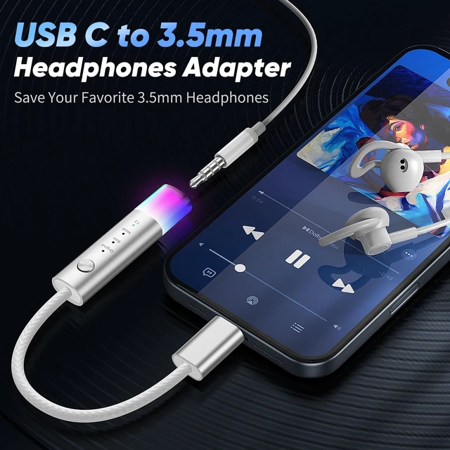 Alt view image 2 of 5 - iMangoo HiFi DAC Amplifier USB C to 3.5mm Audio Headphones Type C Adapter