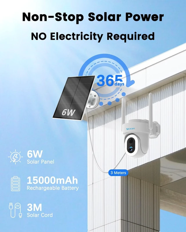 Alt view image 3 of 5 - 4G LTE Cellular Security Camera Solar, No WiFi Outdoor Camera with SIM Card
