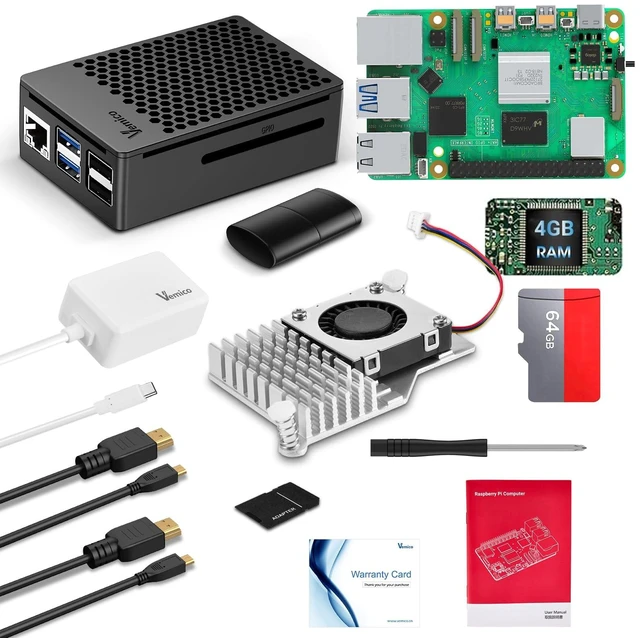Main image of Vemico Raspberry Pi 5 4GB Kit 64GB Edition