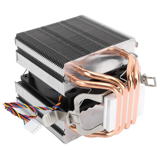 Alt view image 4 of 5 - 4 Heat Pipe CPU Heat Sink with Aluminum Alloy Double Tower