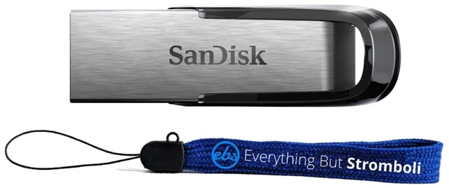 Main image of SanDisk Flash Drive 512GB Ultra Flair USB 3.0 Pen Drive Memory Stick Compatible with Laptops and Personal Computers -SDCZ73-512G-G46- Bundle with (1) Everything But Stromboli Lanyard