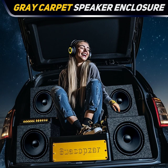 Alt view image 4 of 5 - Single 8" Universal Fit Ported Subwoofer Enclosure, Ported Subwoofer Box