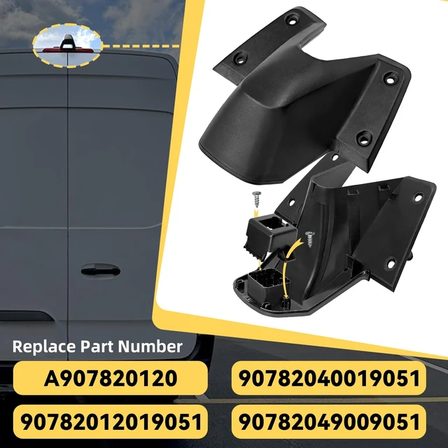 Alt view image 3 of 5 - Rear Roof Camera Housing Fit for 2018-2023 Mercedes Benz Freightliner Sprinter 1500 2500 3500 Waterproof Backup Camera Housing #A907820120