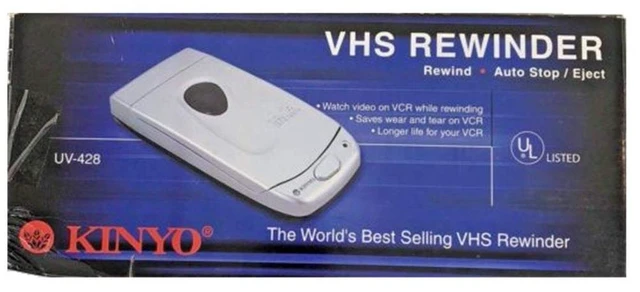 Main image of Kinyo UV-428 VHS Video Cassette Tape Rewinder VCR Auto Stop Soft Eject