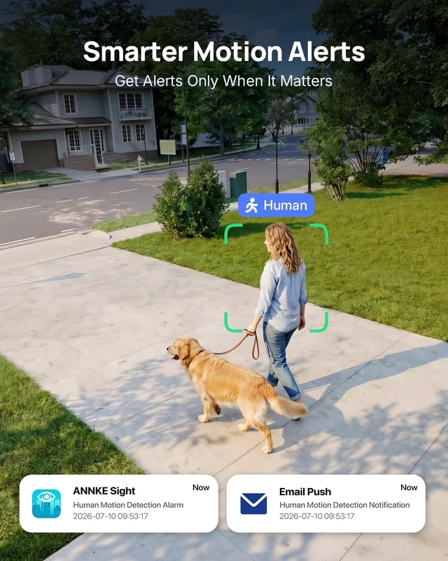 Alt view image 3 of 5 - ANNKE 4MP Solar Security Cameras Wireless Outdoor, 2 Pack, Human Detection