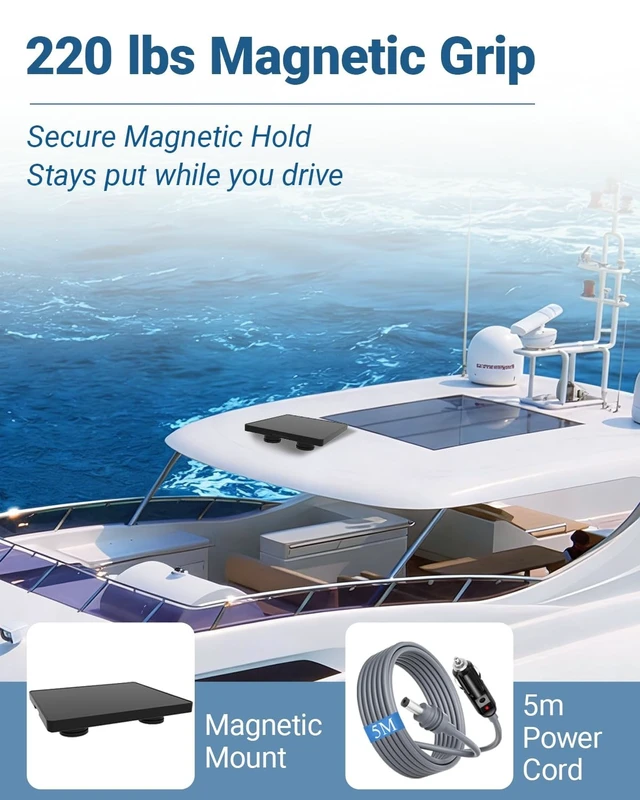 Alt view image 3 of 5 - Neeotyy for Starlink Mini Magnetic Mount, Protective Cover & 5m Car Charger