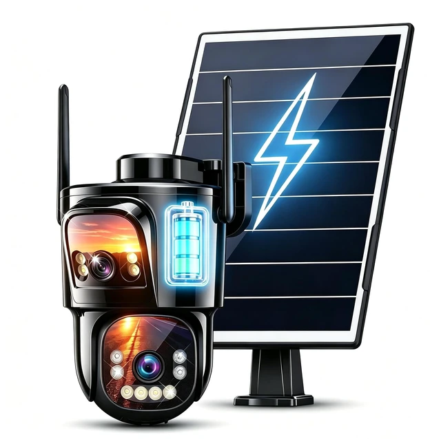 Main image of ENSTER 4G LTE AOV Cellular Solar Security Camera 15600mAh