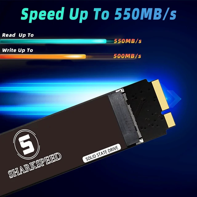Alt view image 4 of 5 - S SHARKSPEED MAC SSD 512GB Replacement for MacBook Air Mid 2012 A1465 EMC 2558 A1466 EMC 2559 (macOS Pre-Installed)