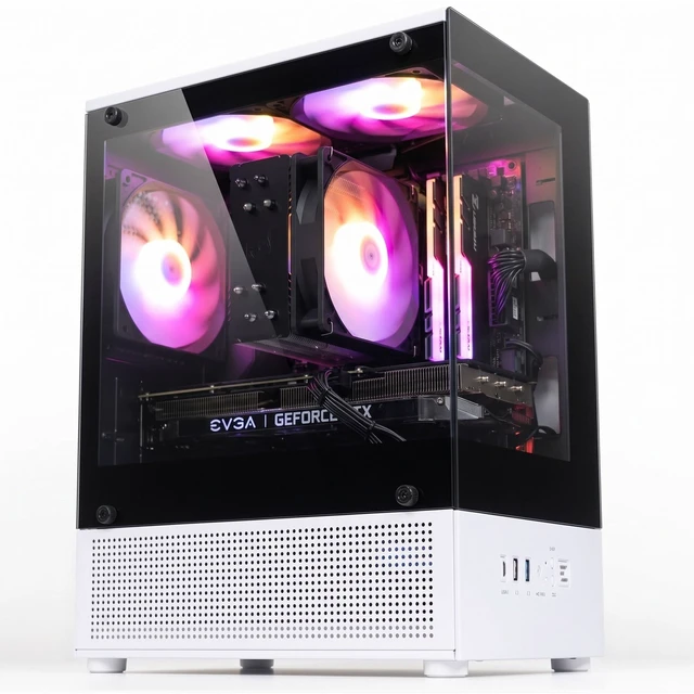 Main image of Zalman CUBIX-G Micro-ATX MATX Compact Mini Tower Gaming PC Case, BW (Panda)