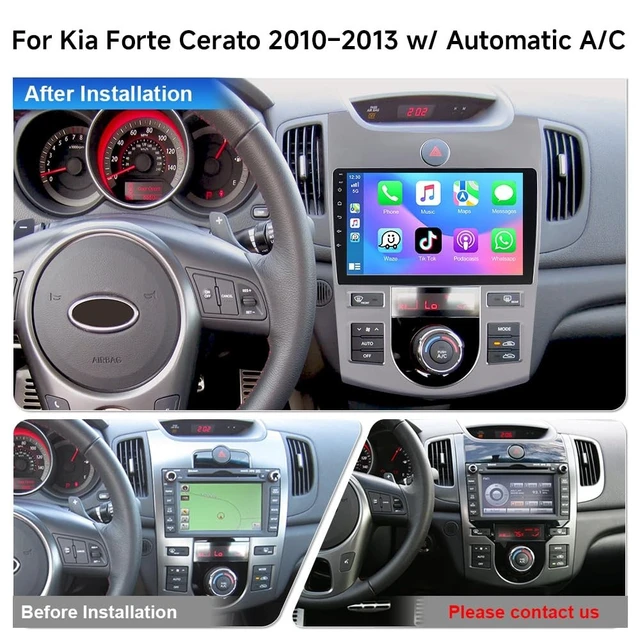 Alt view image 2 of 5 - Car Stereo for Kia Forte Cerato K3 2011-2013 Auto A/C, Wireless CarPlay