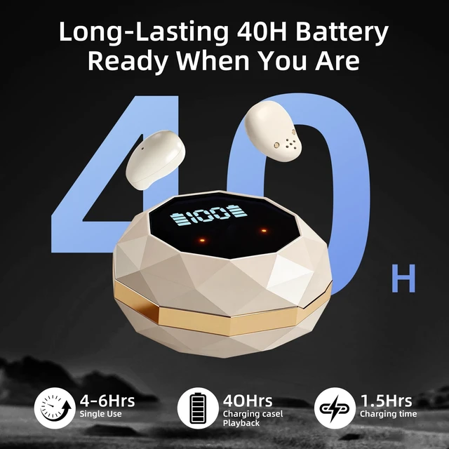 Alt view image 3 of 5 - Yonblow Sleep Earbuds for Side Sleepers, Mini Invisible Wireless Bluetooth 5.4, Sleep Earbuds with LED Screen, Small Earbuds for Small Ears, Noise Canceling Discreet Earbuds for Sleeping, Work,