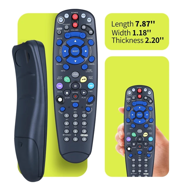 Alt view image 5 of 5 - RYQIF Replacement Remote Control for Bell Satellite TV 5.4 IR, Fits 187017 187016 199533 9241 9242 9400 6131 6141 6400