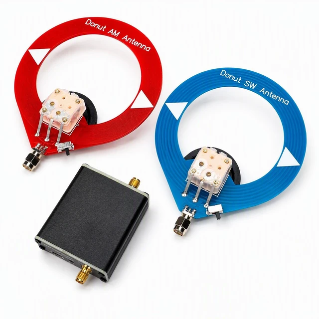 Main image of Jelquix Dual Band Donut Loop, 4MHz 24MHz SW, 500kHz to 2000kHz AM MW Indoor with Low Interference, Ideal for FM SW Radios & Home Theater