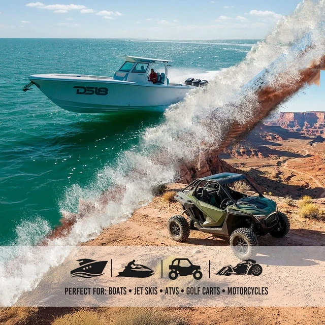 Alt view image 5 of 5 - DS18 NXL-N2 Hydro 2-Channel Class D Amplifier 600W Max, Ultra Compact Digital Marine Amp, All-Weather IP Rated, Waterproof Car, ATV, UTV & Boat Audio System