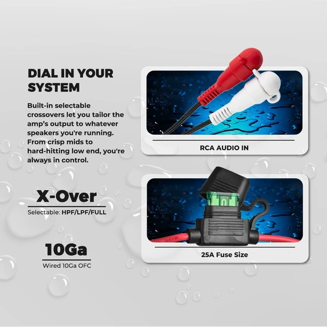 Alt view image 4 of 5 - DS18 NXL-N2 Hydro 2-Channel Class D Amplifier 600W Max, Ultra Compact Digital Marine Amp, All-Weather IP Rated, Waterproof Car, ATV, UTV & Boat Audio System