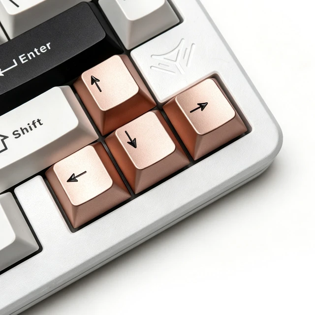Alt view image 2 of 2 - ELECFOX Custom Pink Metal Keycaps for Gaming Keyboard Direction