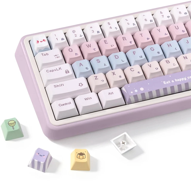 Main image of ZERRIOY 130 Keys Cute Candy PBT Dye-Sublimation Cherry Profile Keycaps