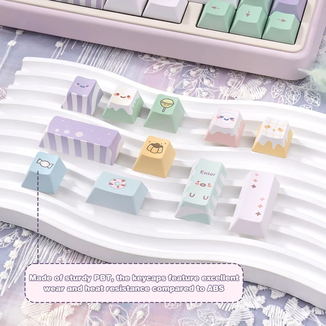 Alt view image 5 of 5 - ZERRIOY 130 Keys Cute Candy PBT Dye-Sublimation Cherry Profile Keycaps