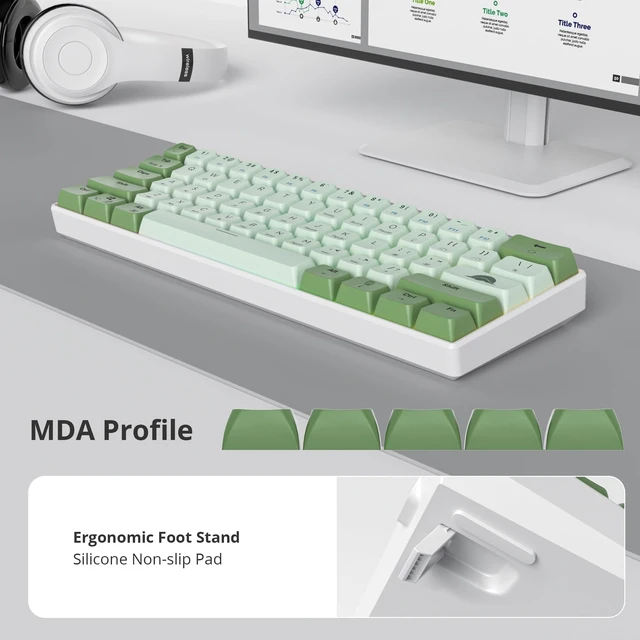 Alt view image 5 of 5 - Vumilstek 60% Mechanical Keyboard Wired Linear Red Switch RGB Backlight