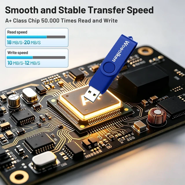 Alt view image 3 of 5 - 64GB Flash Drive 5 Pack, Wooolken USB 2.0 USB Stick for Data Storage Backup