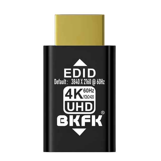 Alt view image 2 of 3 - BKFK HDMI EDID Emulator, Passthrough Display Adapter, Default Resolution Dummy Plug, Headless Ghost for HDMI Switches, Extenders, AV Receivers, Video Splitters(GM-4K60Hz-default2160P-3P)