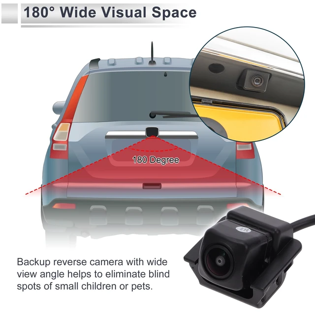 Alt view image 3 of 5 - RATCHROLL License Plate Rear View Camera for Honda Civic Sedan 2016 2017 2018 Park Assist Camera Backup Reverse Camera No.39530TBAA01