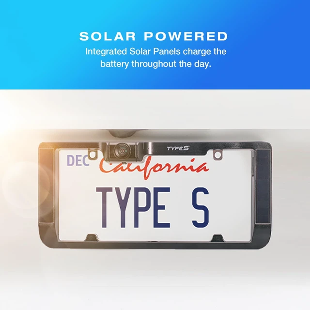 Alt view image 2 of 5 - Type S Solar-Powered Wireless Backup Camera with Adjustable Lens 6.8" Touch Screen LCD Rear View Wireless Camera Back up Camera License Plate Camera with Night Vision (Upgraded Version)