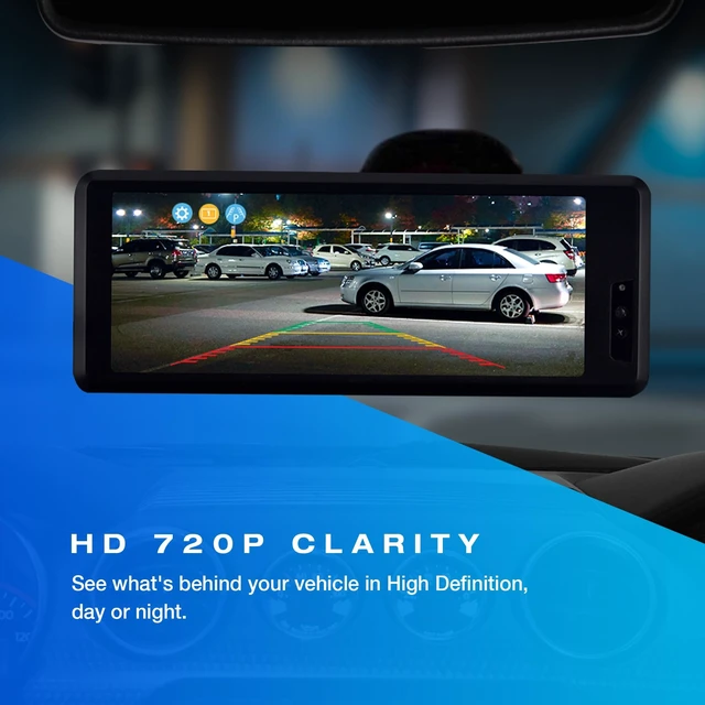 Alt view image 3 of 5 - Type S Solar-Powered Wireless Backup Camera with Adjustable Lens 6.8" Touch Screen LCD Rear View Wireless Camera Back up Camera License Plate Camera with Night Vision (Upgraded Version)