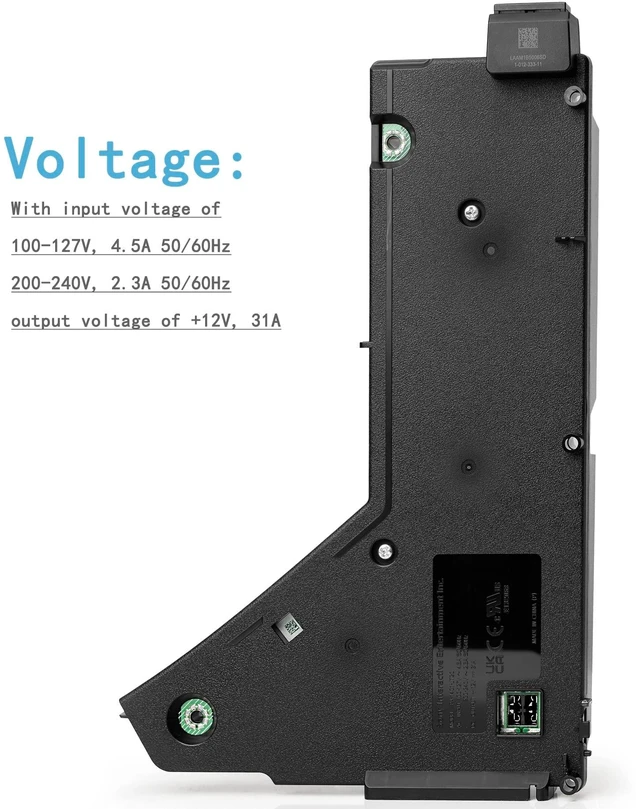 Alt view image 3 of 5 - AQIDAP for PS5 Power Supply ADP-400DR / ADP-400ER /PA-1401-JT20 Internal Power Source Replacement with AC Adapter Console Power Adapter with Power Cord