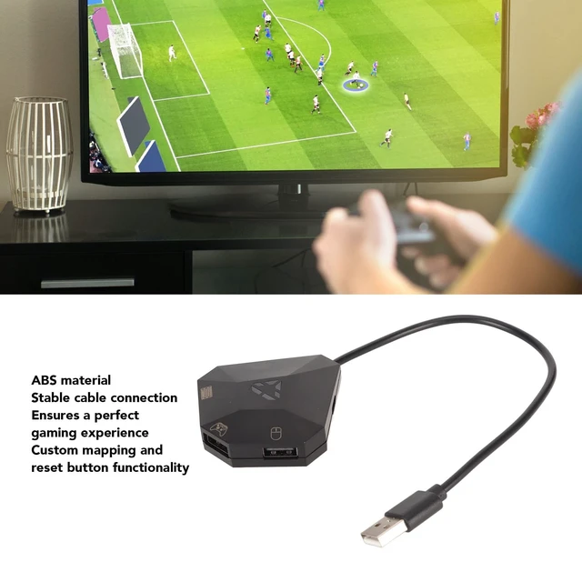 Alt view image 3 of 5 - Keyboard and Mouse Adapter, Game Console Converter with Custom Mapping, Reset Function for PS5 Xbox Switch PC Gaming