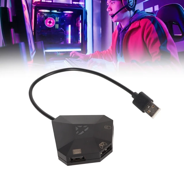 Alt view image 5 of 5 - Keyboard and Mouse Adapter, Game Console Converter with Custom Mapping, Reset Function for PS5 Xbox Switch PC Gaming