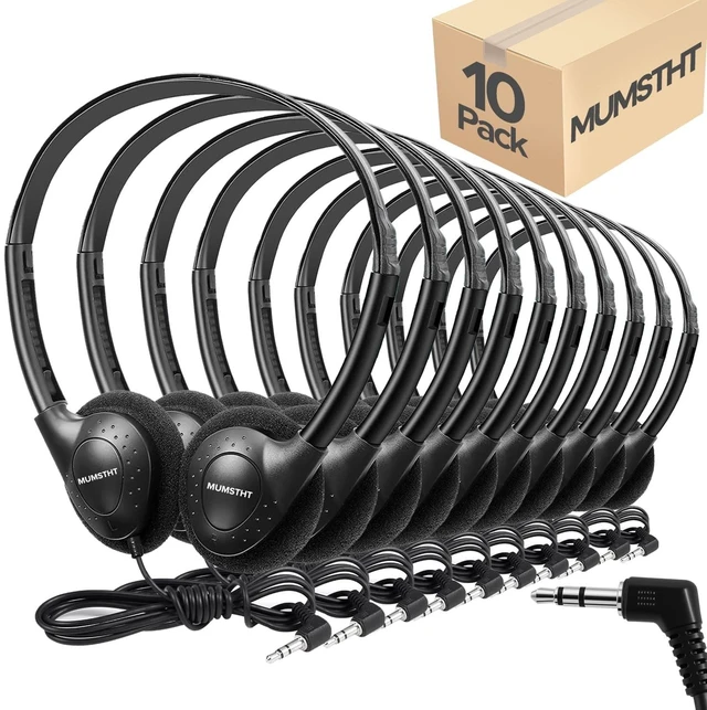 Main image of MUMSTHT Kids Headphones for Classroom Bulk 10 Pack,