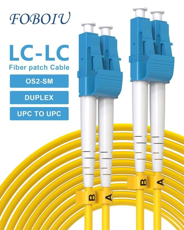 Alt view image 2 of 5 - Foboiu 5 Pack OS2 LC to LC Single Mode Fiber Patch Cable 2m/6ft, Duplex