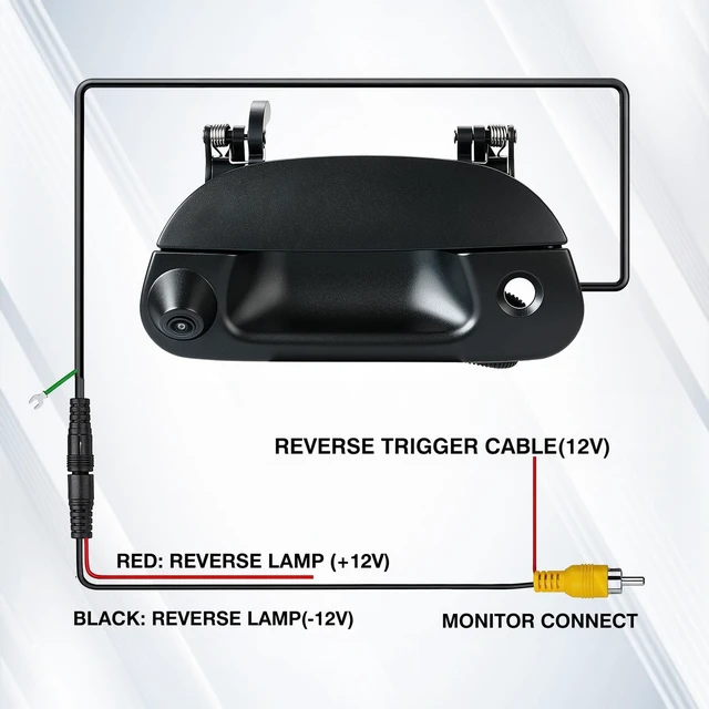 Alt view image 5 of 5 - Tailgate Handle Backup Camera Fit for Ford F150 F250 F350 F450 1997-2007