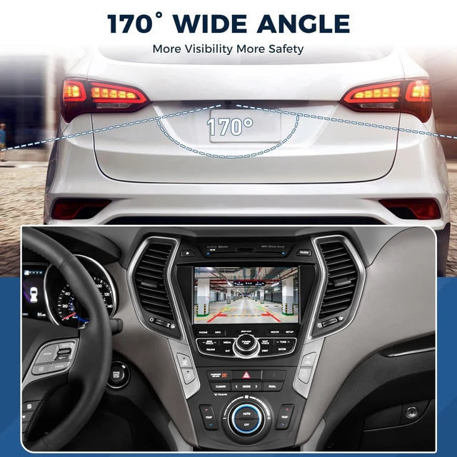 Alt view image 4 of 5 - Rearview Camera Backup Camera Fit for Hyundai Santa 2.0L 2.4L 2013-2016