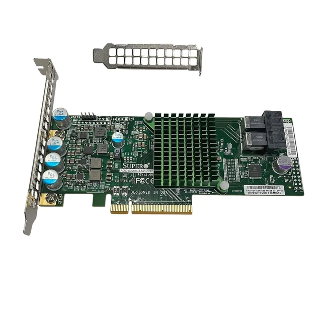 Alt view image 3 of 5 - SXTAIGOOD 9300-8i SAS3008 AOC-S3008L-L8E HBA JBOD with 2*SFF8643-SATA Cable